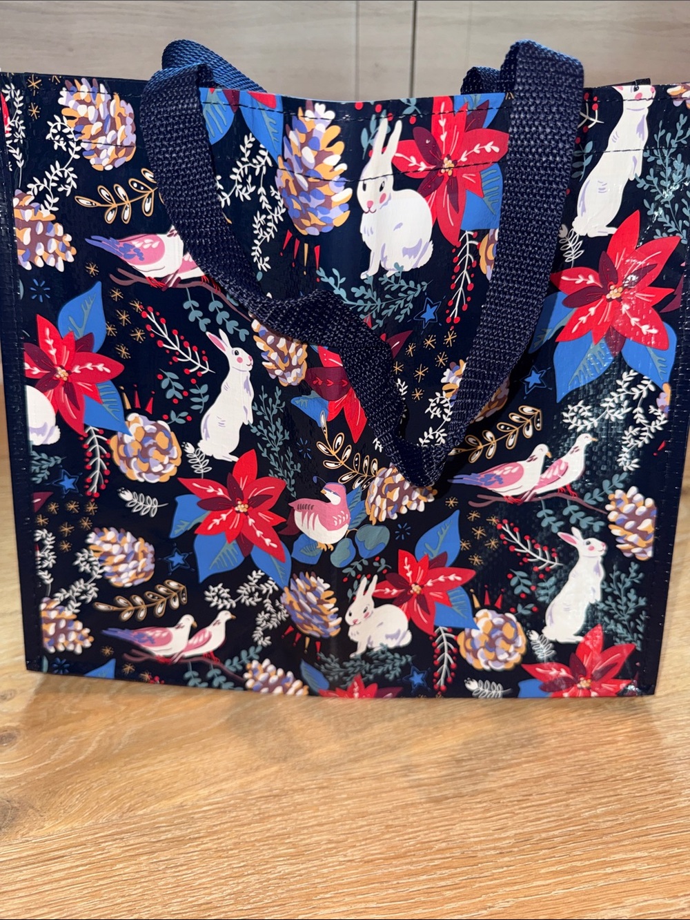Vera Bradley Gift Tote Winter Forest Navy Tote Bag - Women's Reusable Shopper